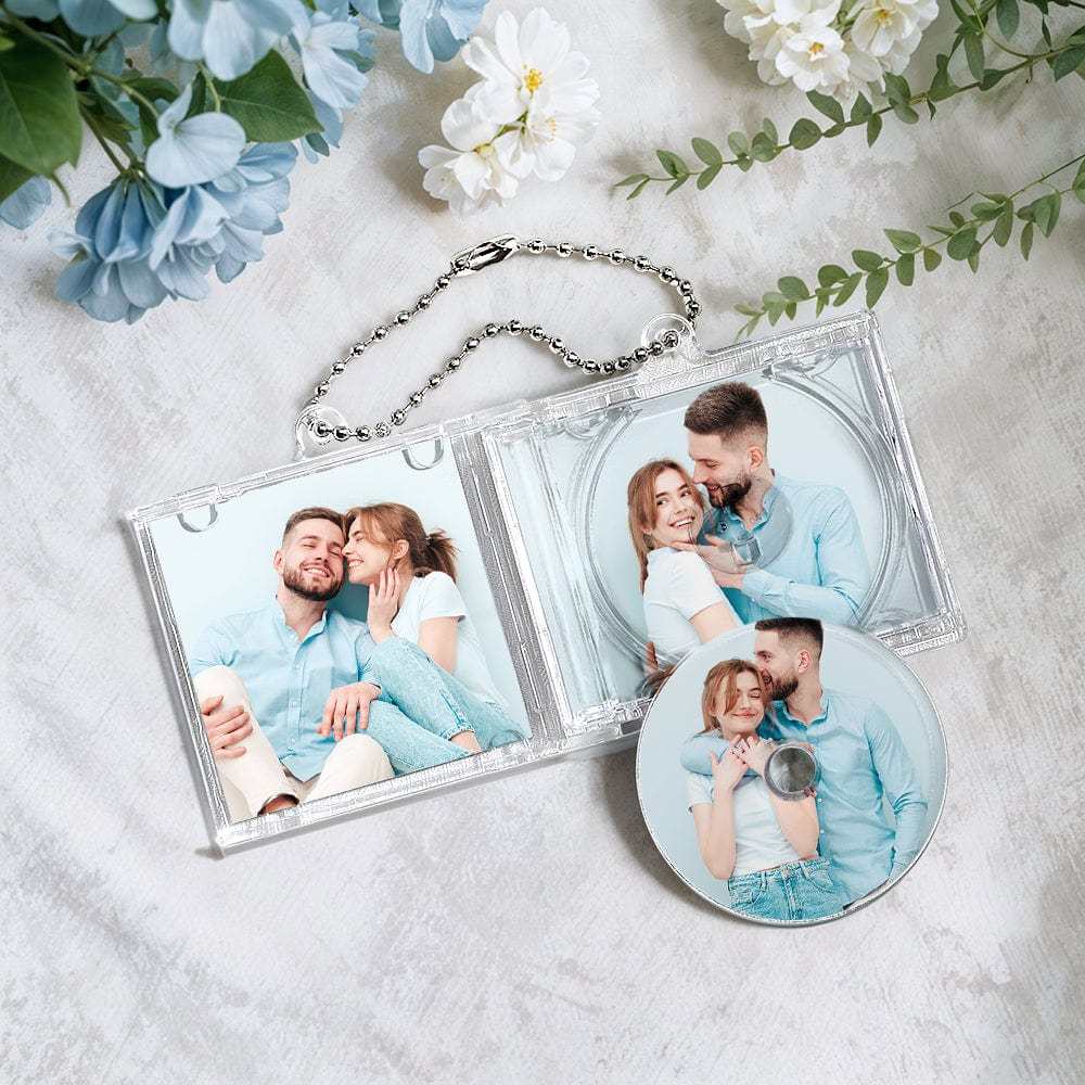 Personalized NFC Keychain Custom Mini Album CD Keychain with Fully Custom Photos+Song Play Your Favorite Spotify Song Instantly Personalized Music Gift Music Lover Keychain CD Album - Giftlab