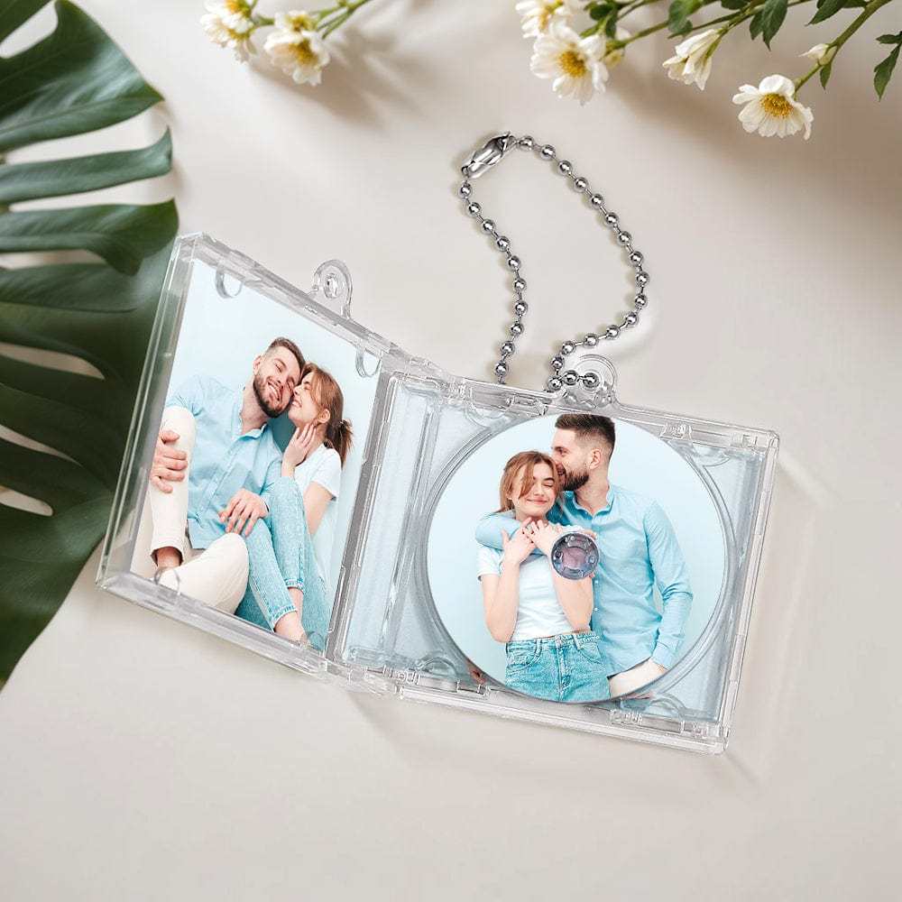 Personalized NFC Keychain Custom Mini Album CD Keychain with Fully Custom Photos+Song Play Your Favorite Spotify Song Instantly Personalized Music Gift Music Lover Keychain CD Album - Giftlab