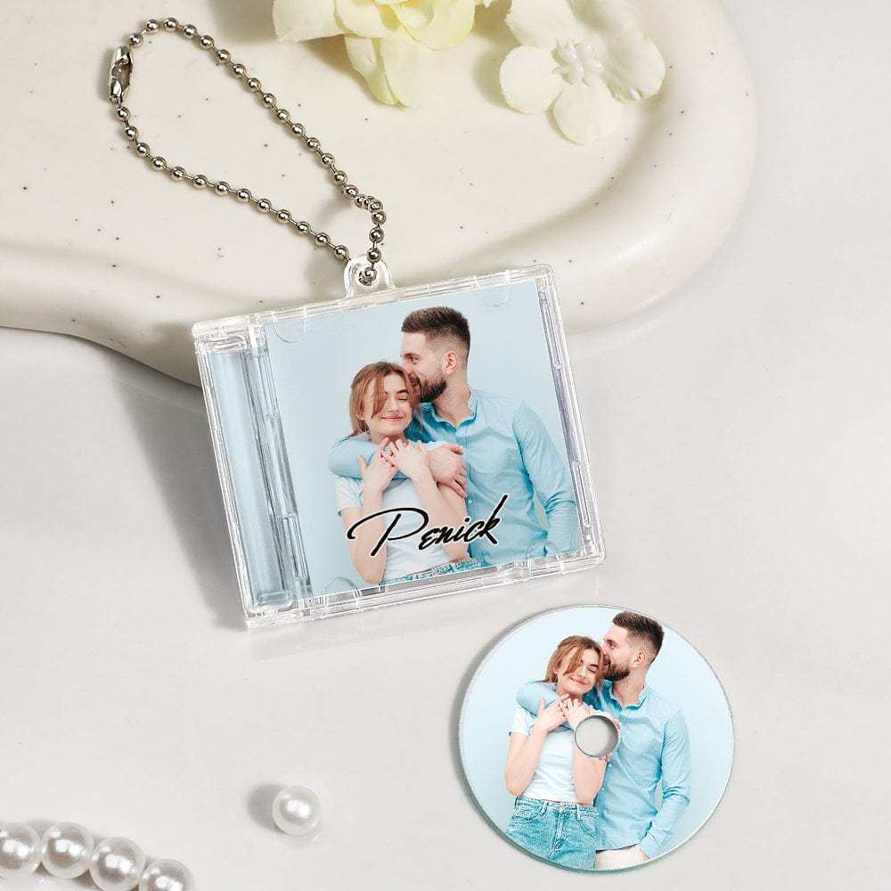 Personalized NFC Keychain Custom Mini Album CD Keychain with Fully Custom Photos+Song Play Your Favorite Spotify Song Instantly Personalized Music Gift Music Lover Keychain CD Album - Giftlab