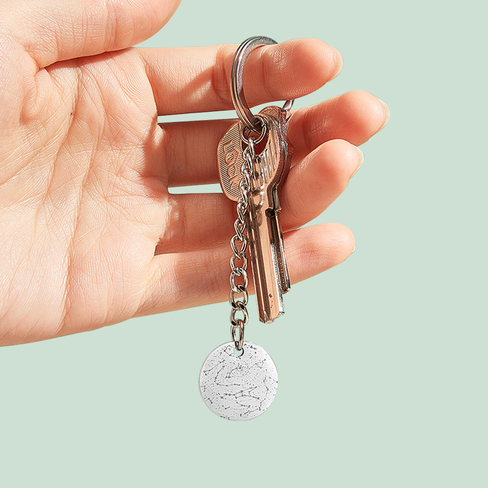 Addiction Recovery Medallion Coin Custom Star Map By Date Keychain Recovery Chips Anniversary Gifts for Men Women Him Her Encouragement Gift - Giftlab