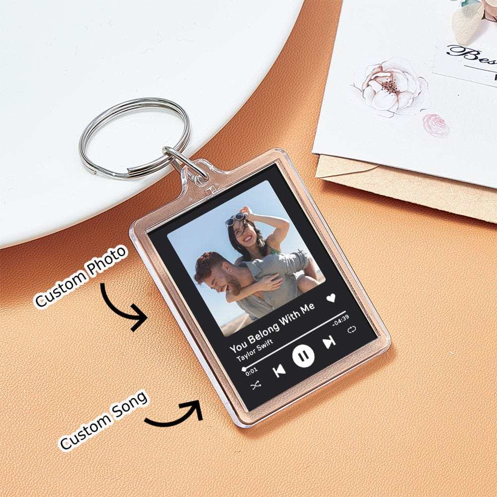 Custom Spotify Music Keychain Tap to Play NFC Tag Keychain Unique Gift for Lover - Giftlab