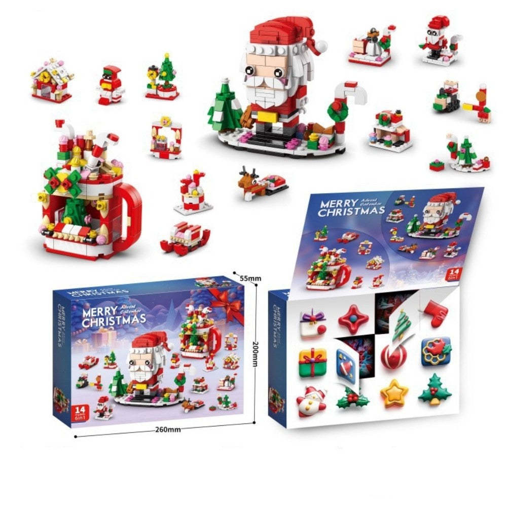 Christmas Building Blocks 12 Day Countdown Calendar Gift Box for 6-12 Year Olds 6 in 1 Christmas Gifts - My Custom BrickHeadz