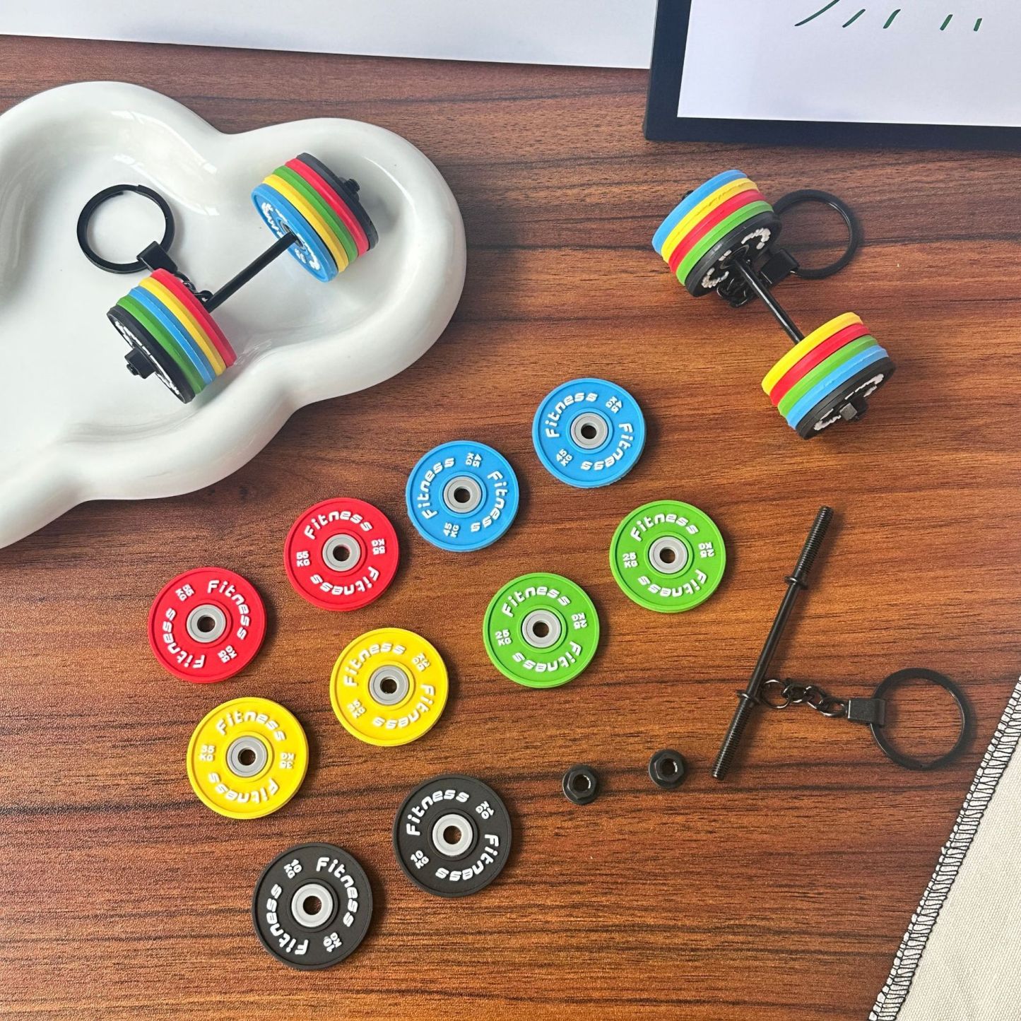 Weightlifting Equipment Keychain Accessories Equipment Removable Mini Backpack Keychain