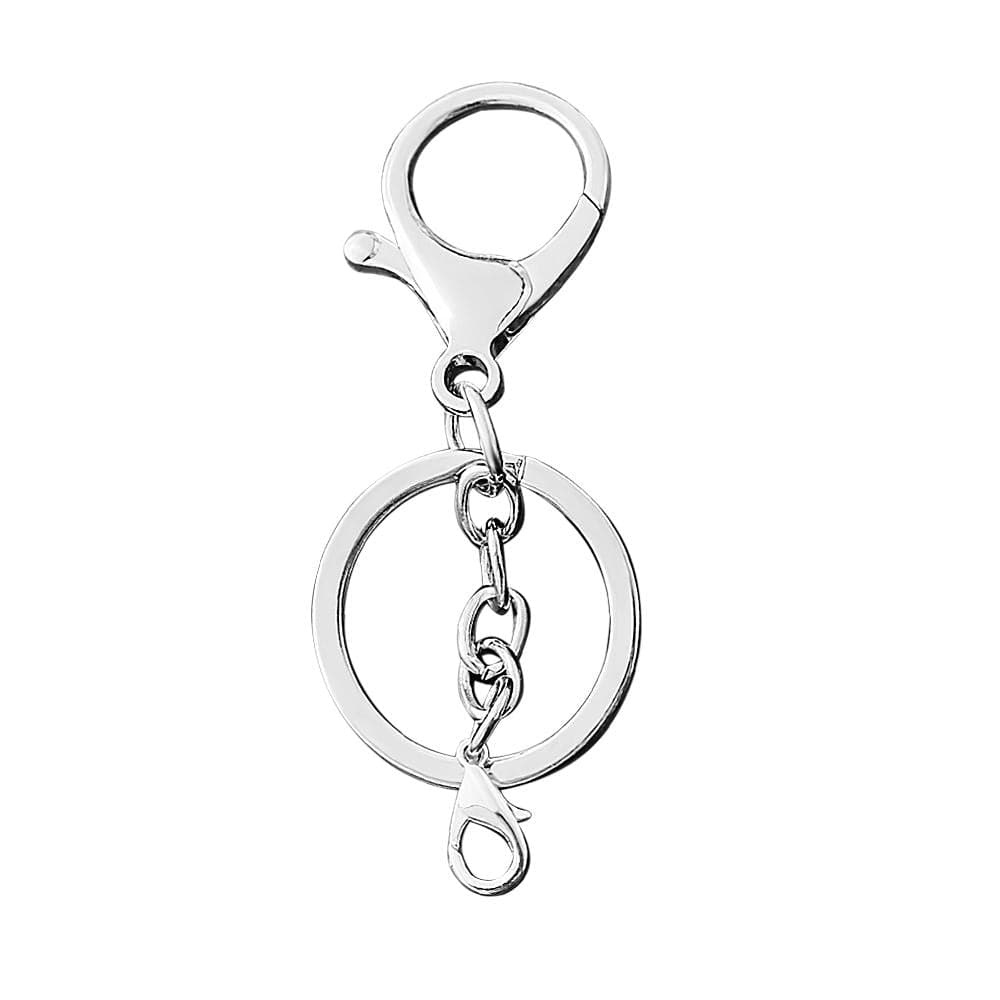 Open Jump Ring with Lobster Clasps and Extension Chain for Jewelry Making DIY Keychain Accessories Silver - MyCustomBrickFigures