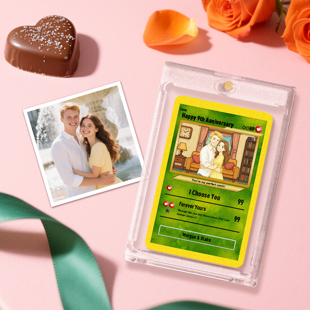 Personalized Card Anniversary Present Turn Your Photo into a Unique Collectible - MyCustomBrickFigures