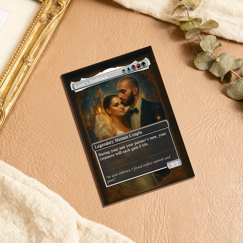 Custom Anime Couples Magic Card Personalized Photo Magic Anime Card Anniversary Gift for Couples