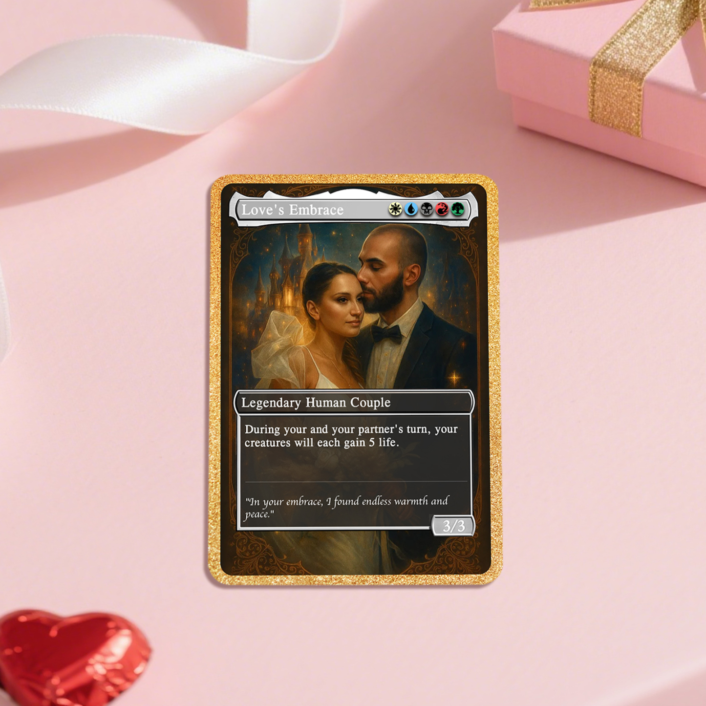 Custom Anime Couples Magic Card Personalized Photo Magic Anime Card Anniversary Gift for Couples