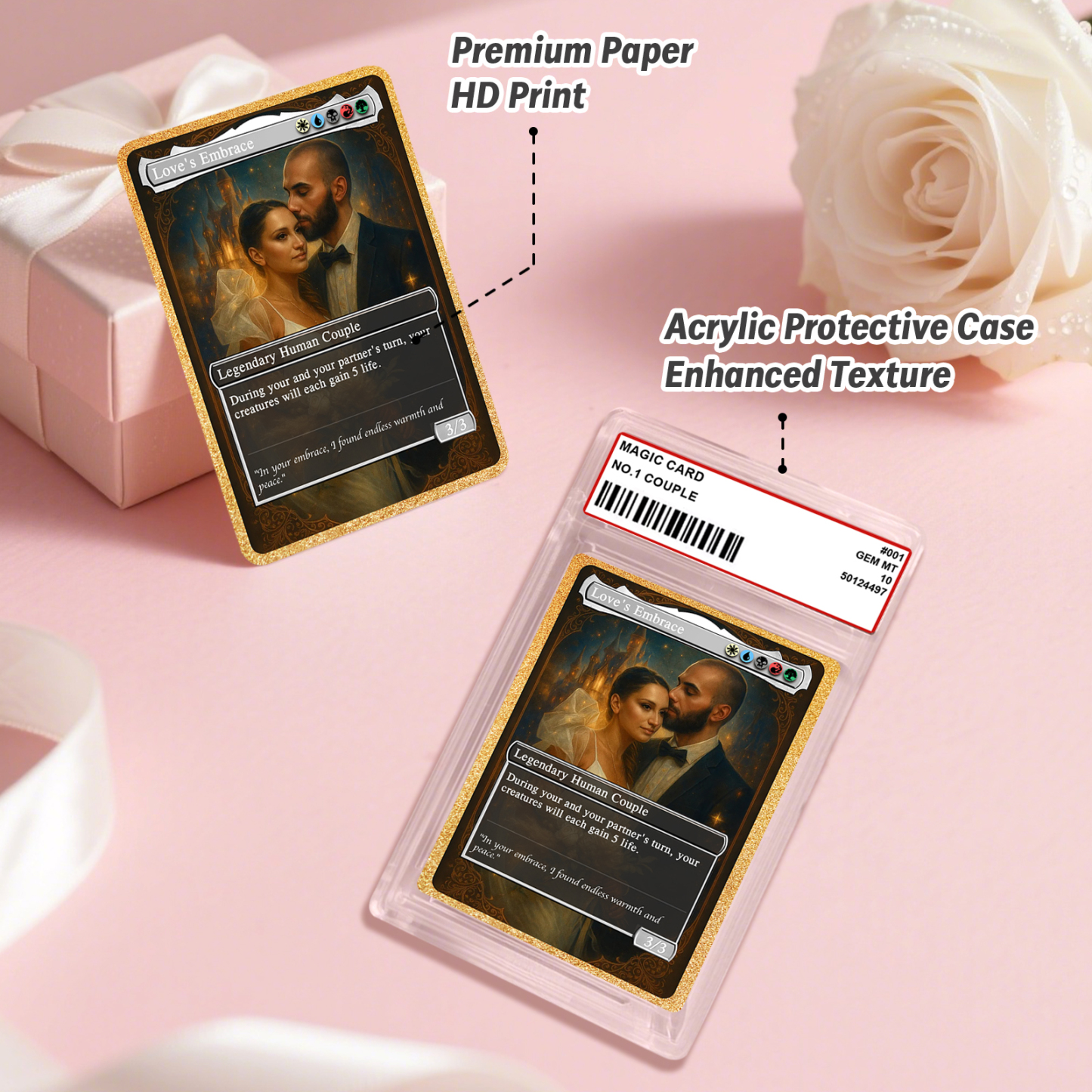 Custom Anime Couples Magic Card Personalized Photo Magic Anime Card Anniversary Gift for Couples