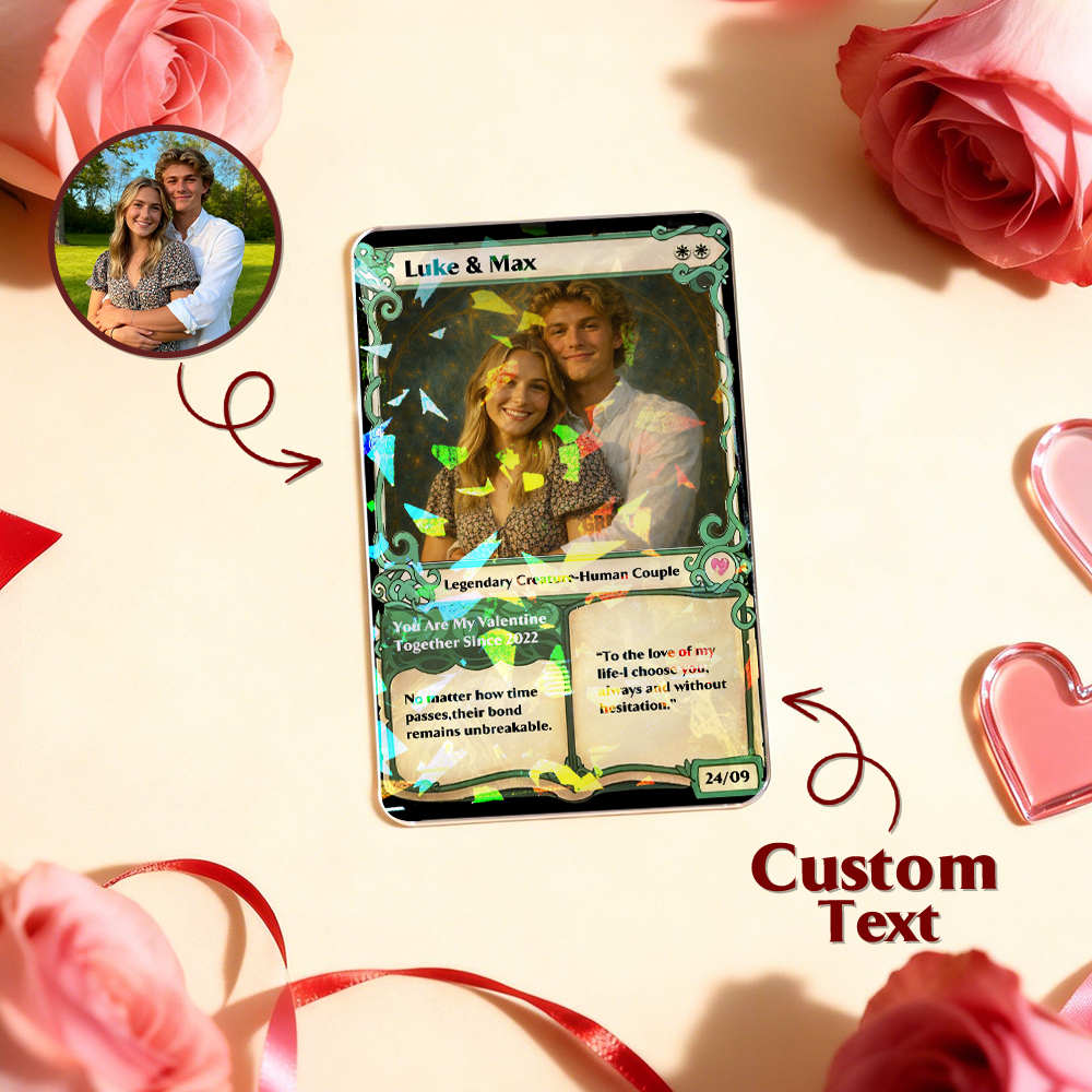 Custom MTG Anime Card Personalized Magic Card Fantasy Game Anime Card Valentine's Day Gift for Couple