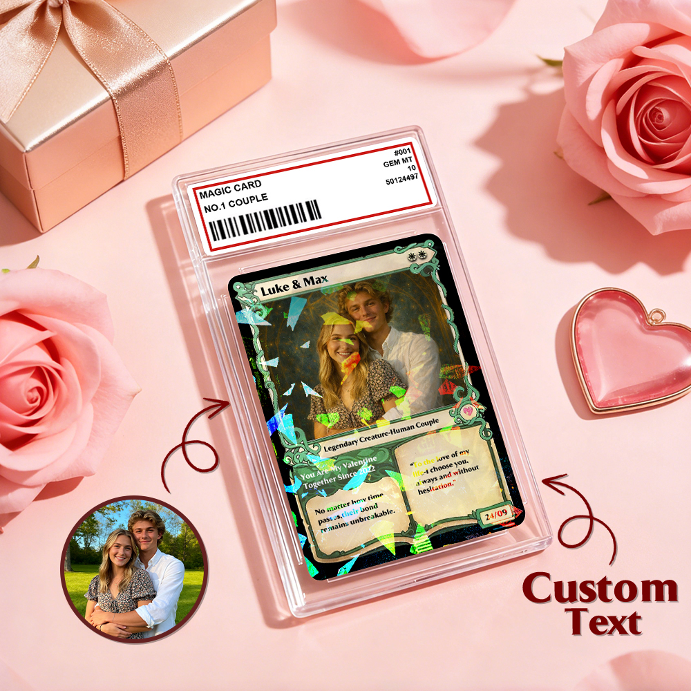 Custom MTG Anime Card Personalized Magic Card Fantasy Game Anime Card Valentine's Day Gift for Couple