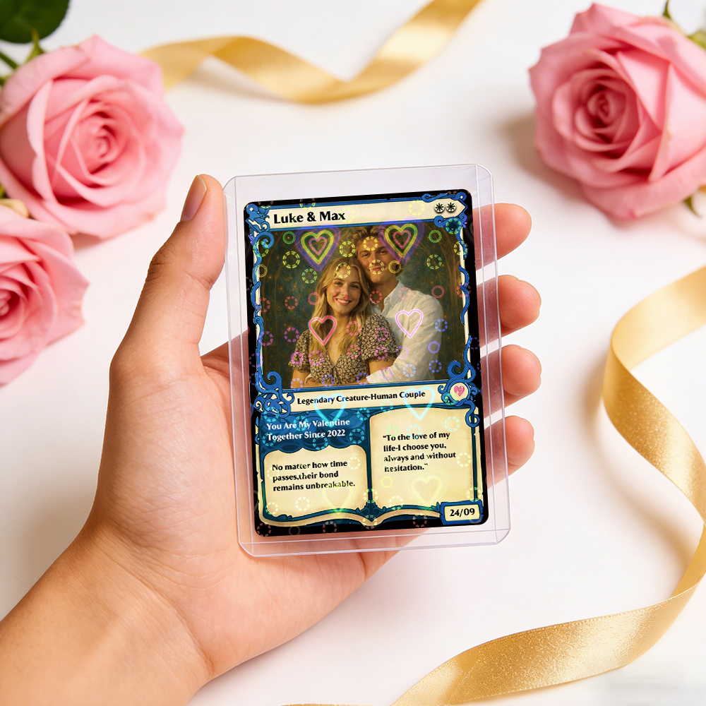 Custom MTG Anime Card Personalized Magic Card Fantasy Game Anime Card Valentine's Day Gift for Couple