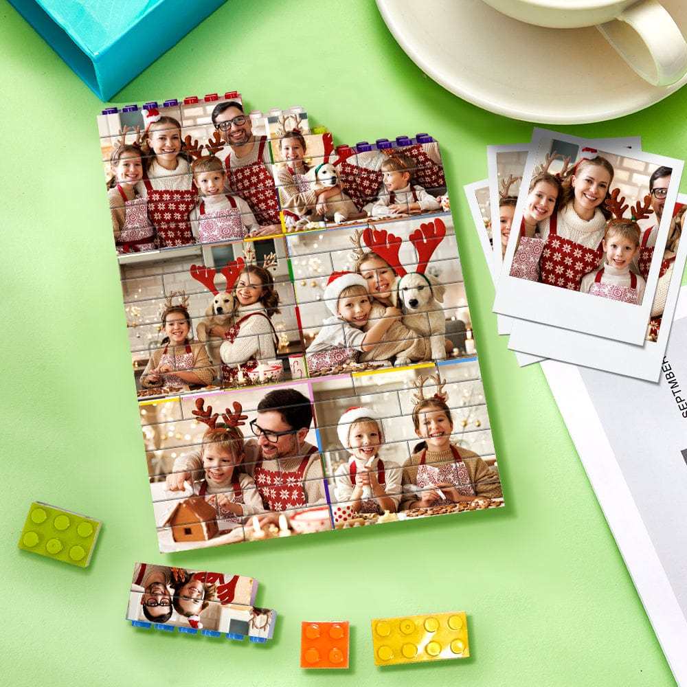 Christmas Gifts Custom Building Brick Colors Photo Block Brick Puzzles Gifts For Family - Giftlab