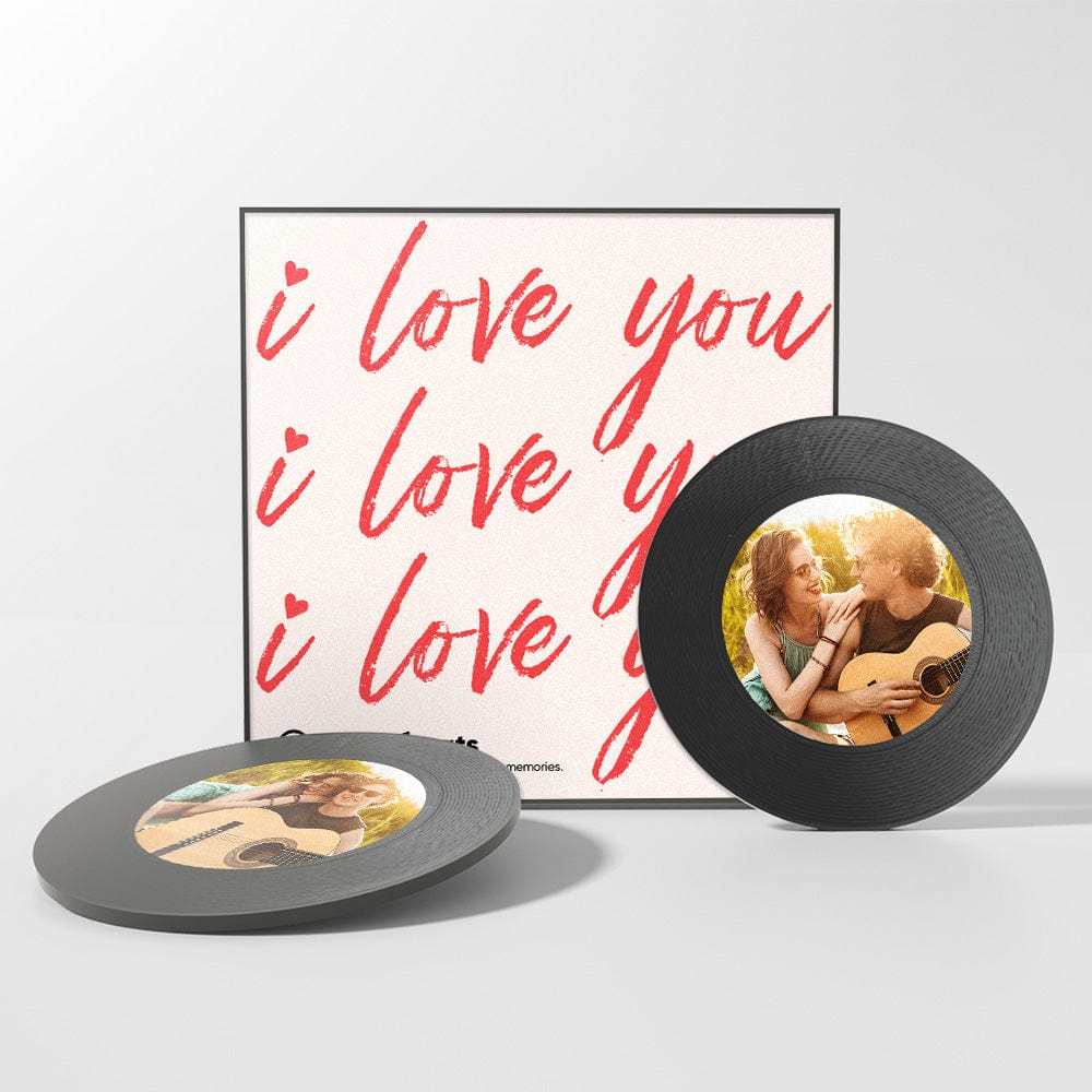 Custom Music & Photo Fridge Magnet Can Customize 1-6 Vinyl and Songs - GiftLab
