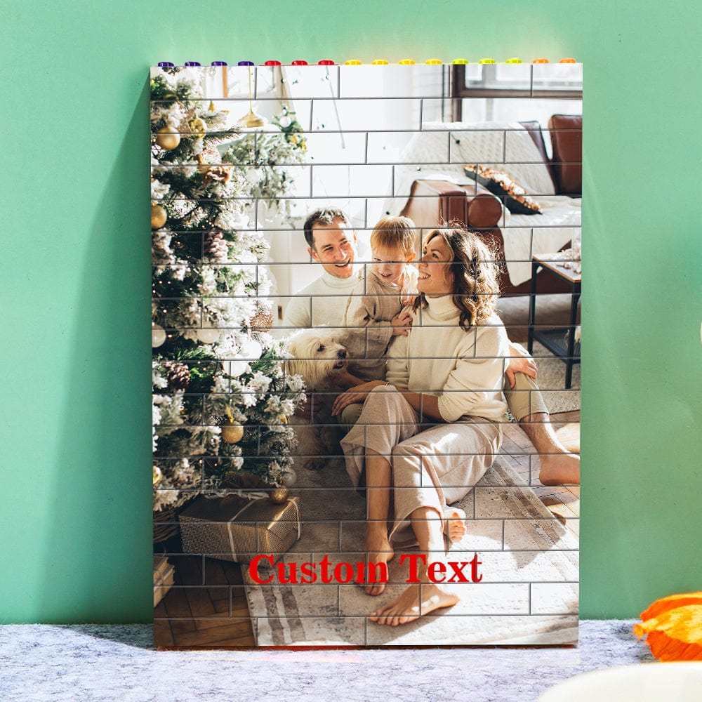 Christmas Gifts Custom Building Brick Colors Photo Block Brick Puzzles Gifts For Family - Giftlab
