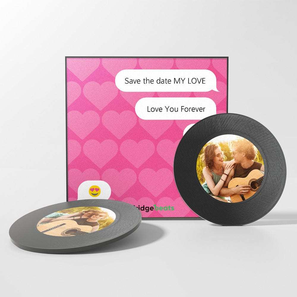 Custom Music & Photo Fridge Magnet Can Customize 1-6 Vinyl and Songs - GiftLab