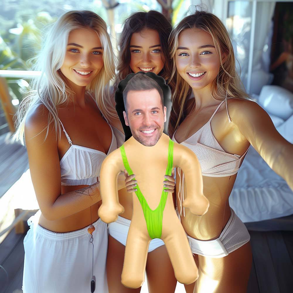 Personalized Mankini Blow Up Dolls Funny Inflatable Doll for Bachelorette Pool Party Gift - Giftlab
