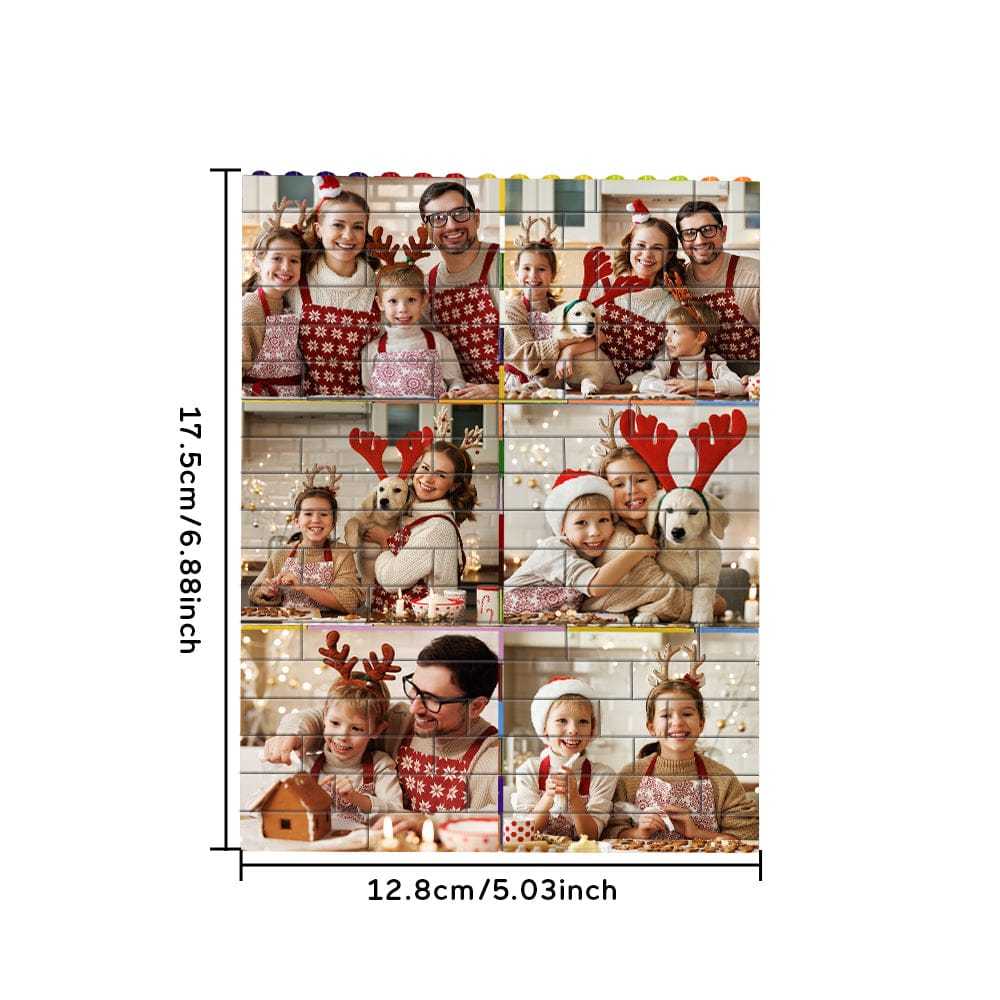Christmas Gifts Custom Building Brick Colors Photo Block Brick Puzzles Gifts For Family - Giftlab