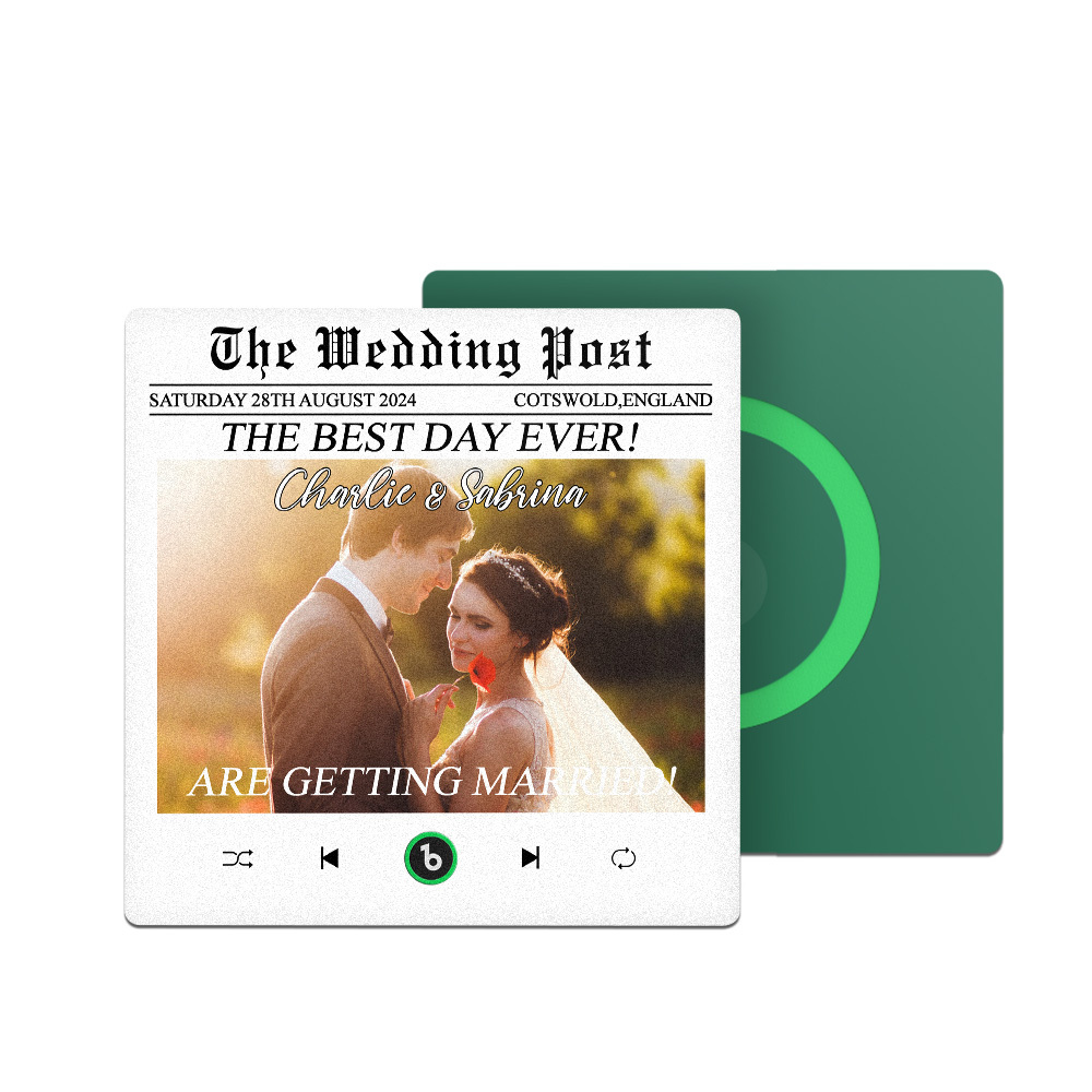 Custom Music Fridge Magnets Wedding Post Colorful Frame Album Fridge Magnet Can Play Songs Wedding Gifts Anniversary Gifts - MyCustomBrickFigures