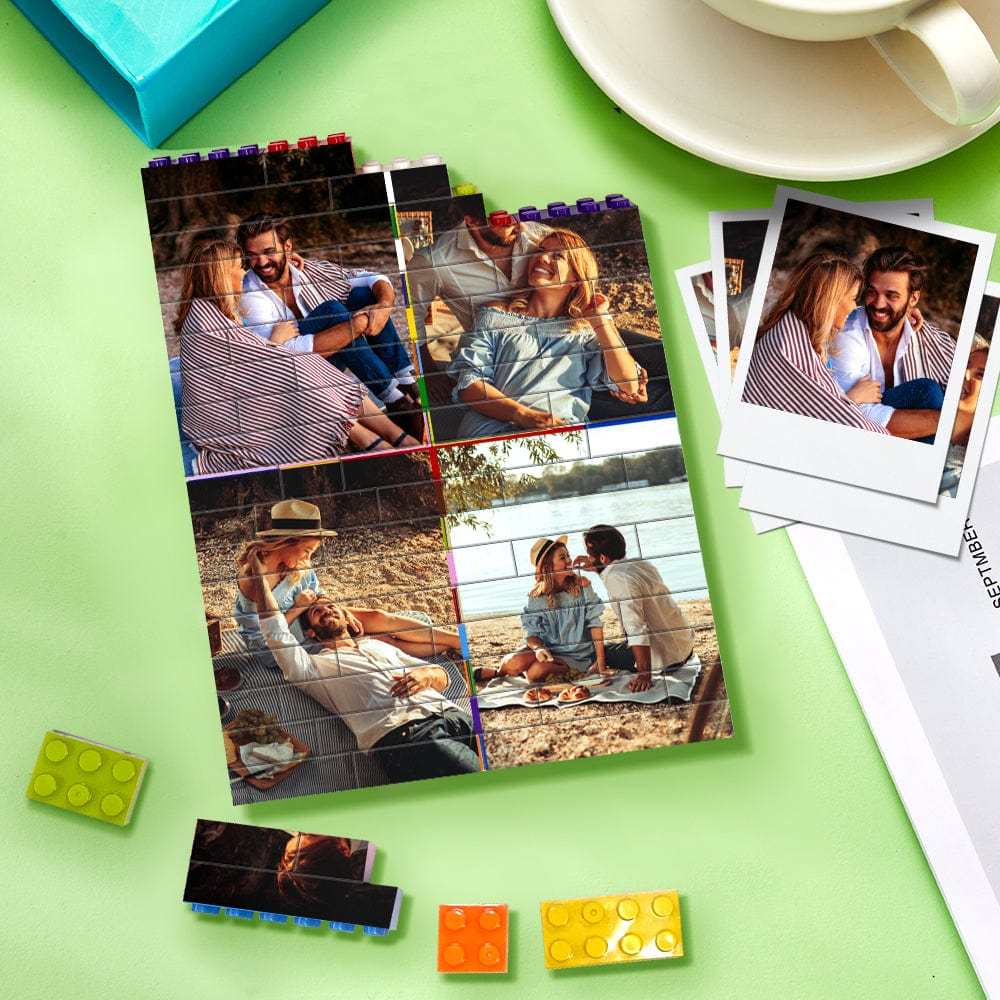 Christmas Gifts Custom Building Brick Colors Photo Block Brick Puzzles Gifts For Family - Giftlab