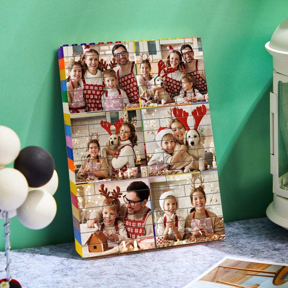 Christmas Gifts Custom Building Brick Colors Photo Block Brick Puzzles Gifts For Family - Giftlab