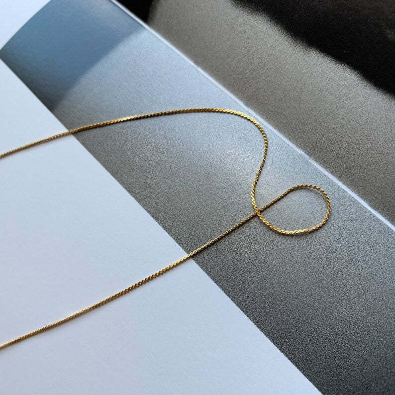 17.72Inch Gold Box Chain Snake Chain For Men Women - MyCustomBrickFigures