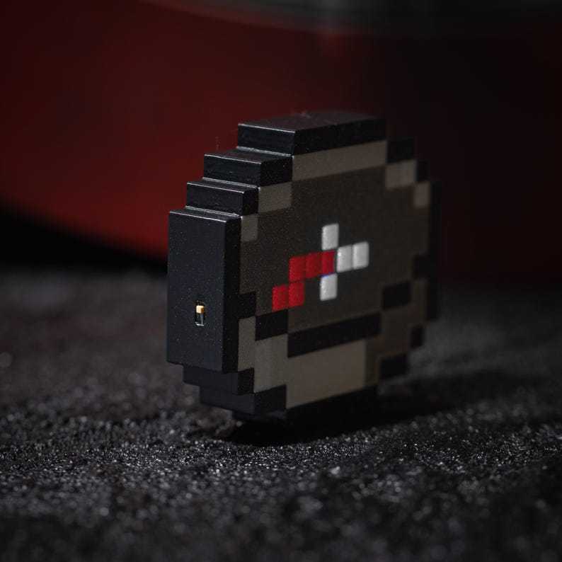 Pixel Compass Toy Keychain Simple Pendant Gift for Game Lovers for Him