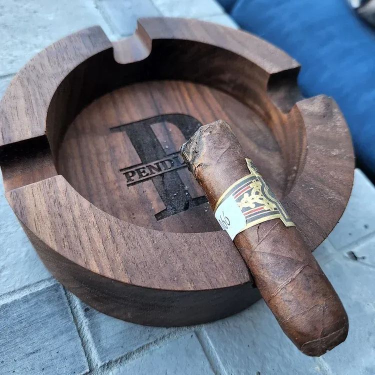 Personalized Name Walnut Cigar Ash Tray