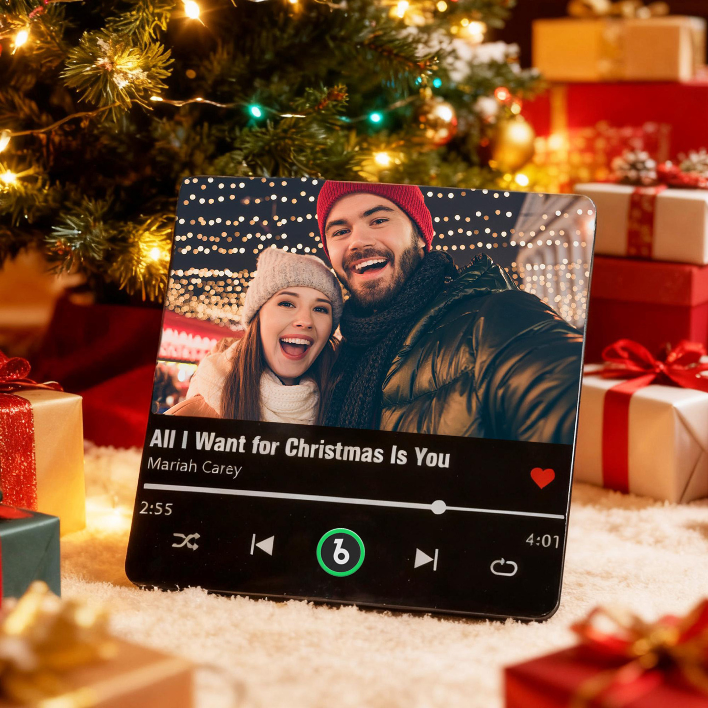 Personalized Photo Music Fridge Magnet Playable Song Keepsake Gift Christmas Gift for Lover - MyCustomBrickFigures