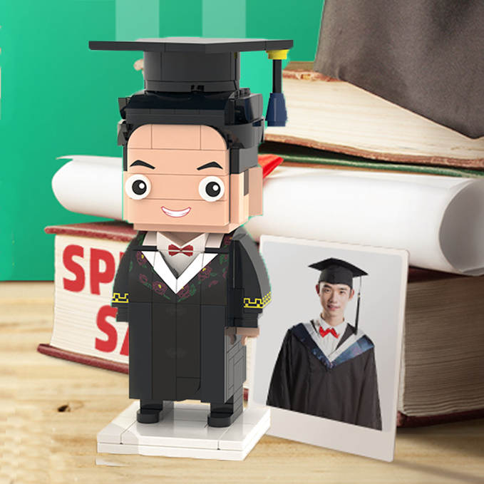 Graduation Gift Custom Brick Figures Full Body Customizable 1 Person Gift For Him