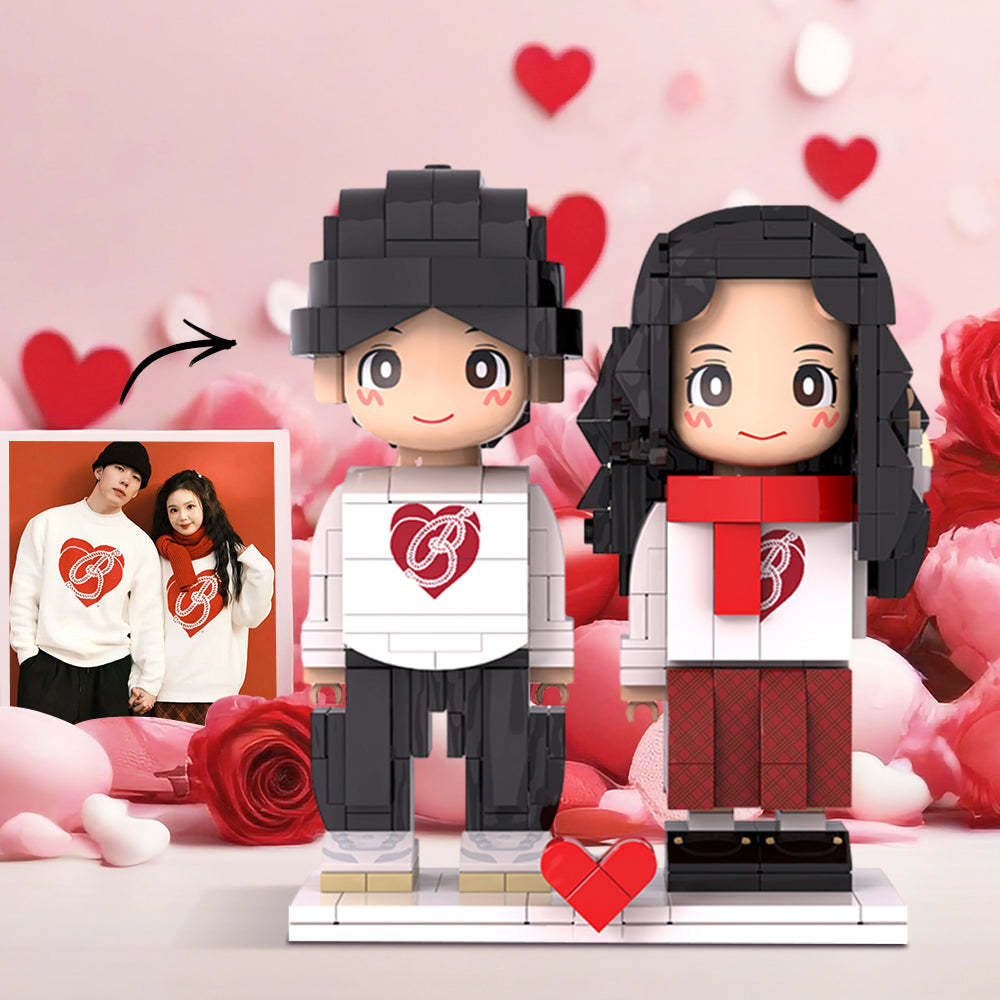 Cadeaux Surprises Avec Deux Figurines En Brique Duddu Photo Personnalisée Figurines En Brique Duddu, Cadeaux D'anniversaire Et De Saint-valentin Faits À La Main Pour Les Filles - mademinefr