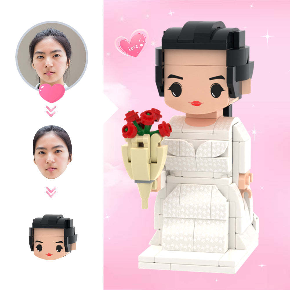 Chiffres De Brique De Tête Mignons Personnalisés Chiffres De Brique Personnalisés 1 Personnes Mariée Avec Des Chiffres De Brique De Roses - mademinefr