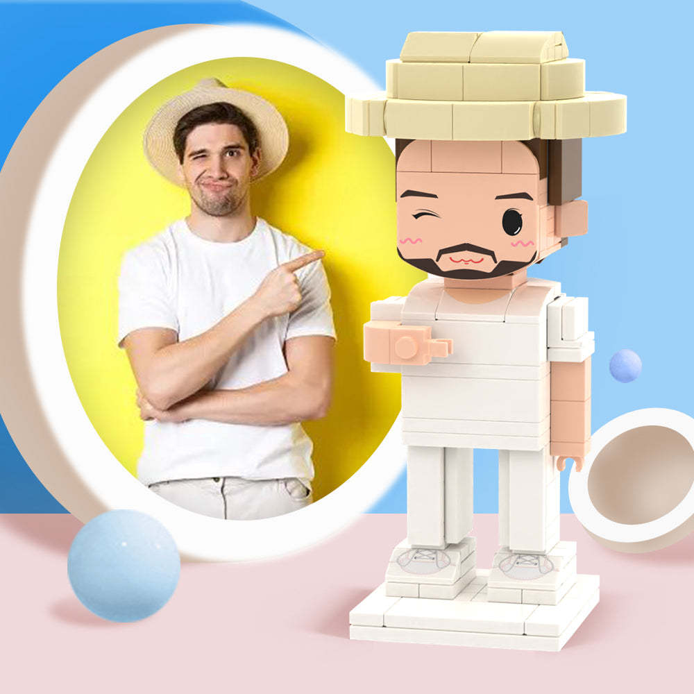 Cadeaux Pour Lui, Corps Complet Personnalisable, 1 Personne, Figurines En Brique Mignonnes, Jouet En Blocs De Petites Particules - mademinefr