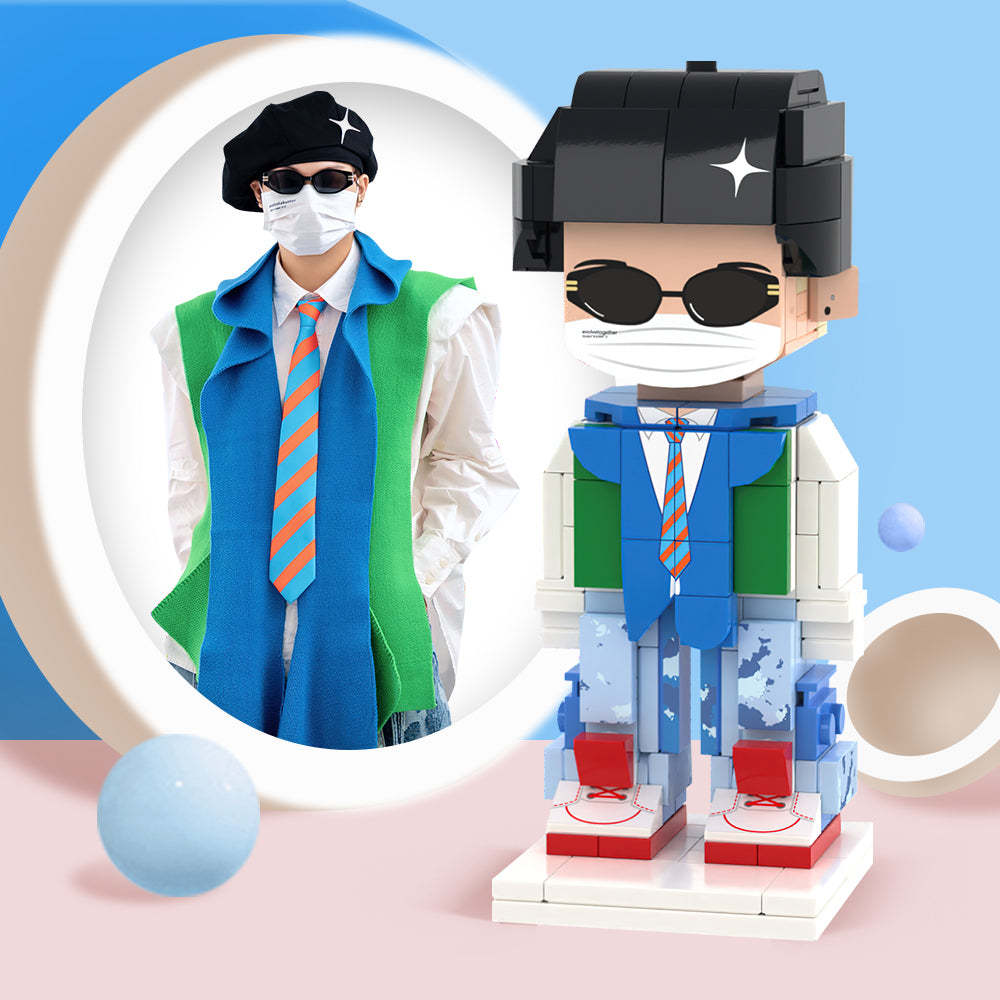 Nouveauté Bloc De Construction Corps Complet Personnalisable 1 Personne Personnalisé Mignon Briques Chiffres Petit Bloc De Particules Jouet - mademinefr