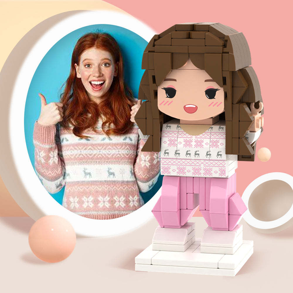Cadeaux D'anniversaire Corps Complet Personnalisable Pour 1 Personne, Figurines En Brique Mignonnes, Jouet En Blocs De Petites Particules - mademinefr