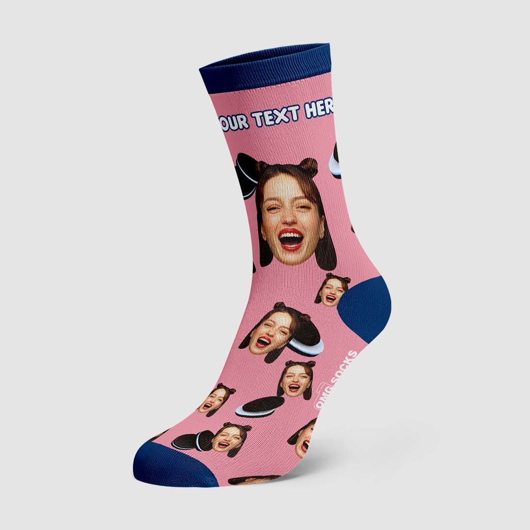 Chaussettes Avec Photo Et Nom Oreo Personnalisés - mademinefr