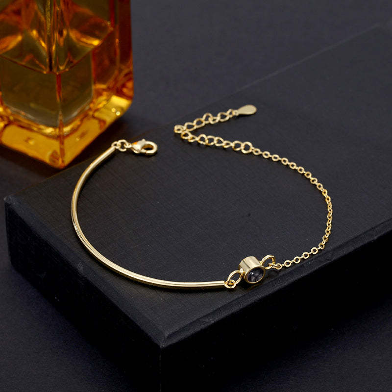 Bracelet Photo Personnalisé, Bracelet De Projection De Photo Personnalisé, Cercle Photo Avec Image À L'intérieur, Pour Femmes Et Filles - mademinefr
