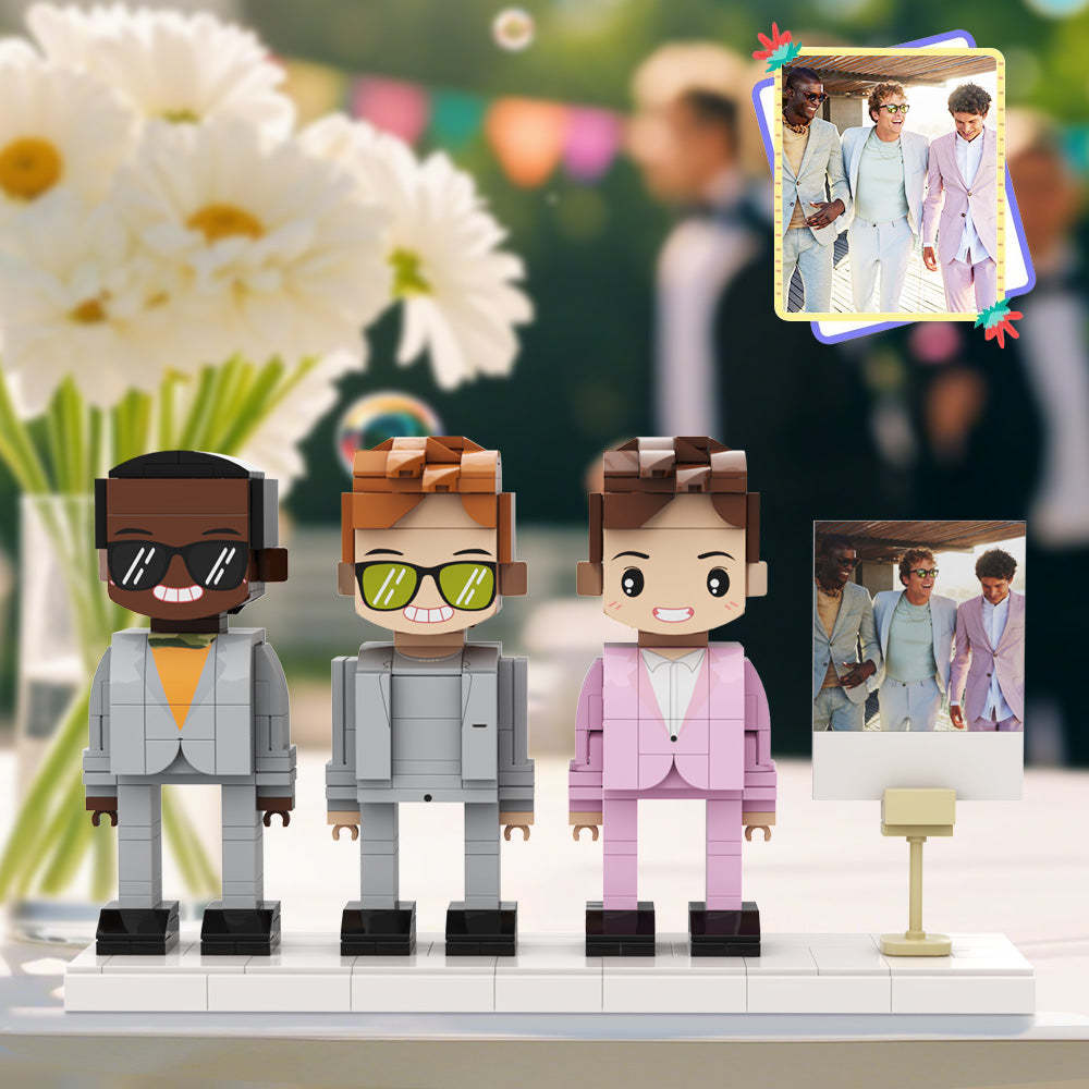 Cadeau Pour Mariage Meilleur Homme Corps Complet Personnalisable Chiffres De Briques Personnalisés Pour Le Mariage 3 Personnes Chiffres De Briques Personnalisés Costume Coloré Pour Les Cadeaux De Mariage - mademinefr