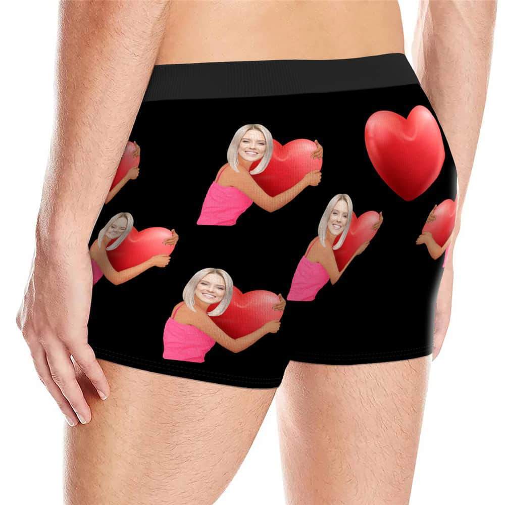 Étreinte Coeur Caleçon en Visage Culotte Personnalisée - MadeMine