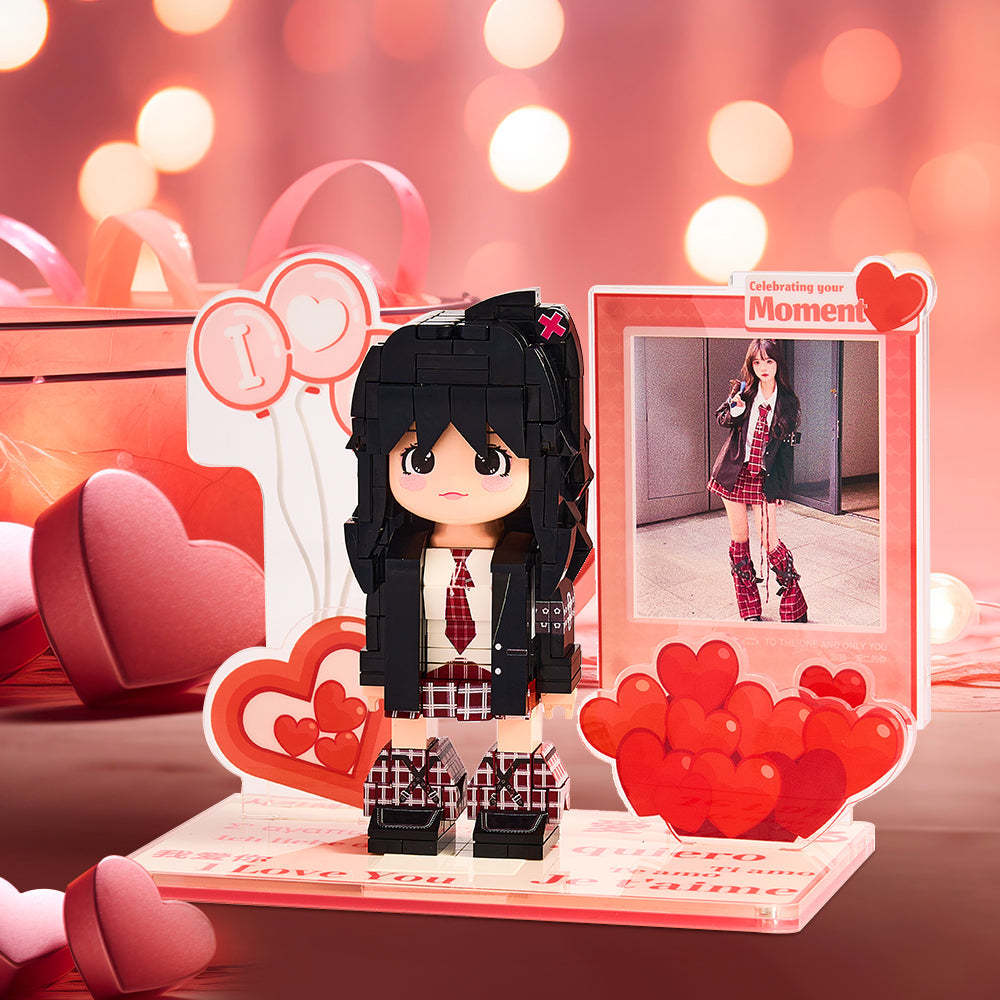 Personnalisation De Photos À Faire Soi-même : Cadeaux Surprises Mettant En Vedette Des Figurines En Brique Duddu Pour Une Seule Personne Dans Des Scènes Romantiques, Cadeaux De Vacances Et Ornements De Figurines En Brique Duddu - mademinefr