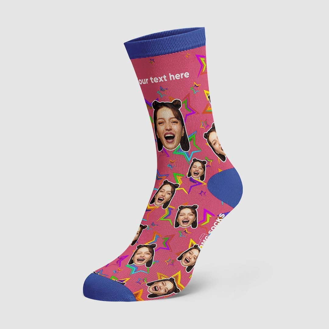 Photo D'étoiles De Couleur Personnalisée Sur Les Chaussettes - mademinefr