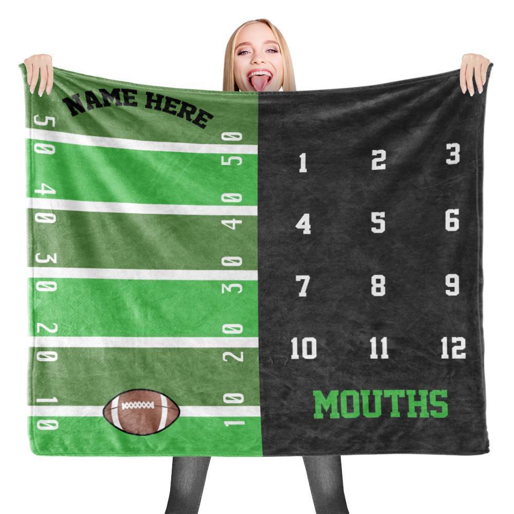 Couverture bébé personnalisée avec prénom Sport Couvertures de poussette avec prénom personnalisé Couverture d'emmaillotage personnalisée
