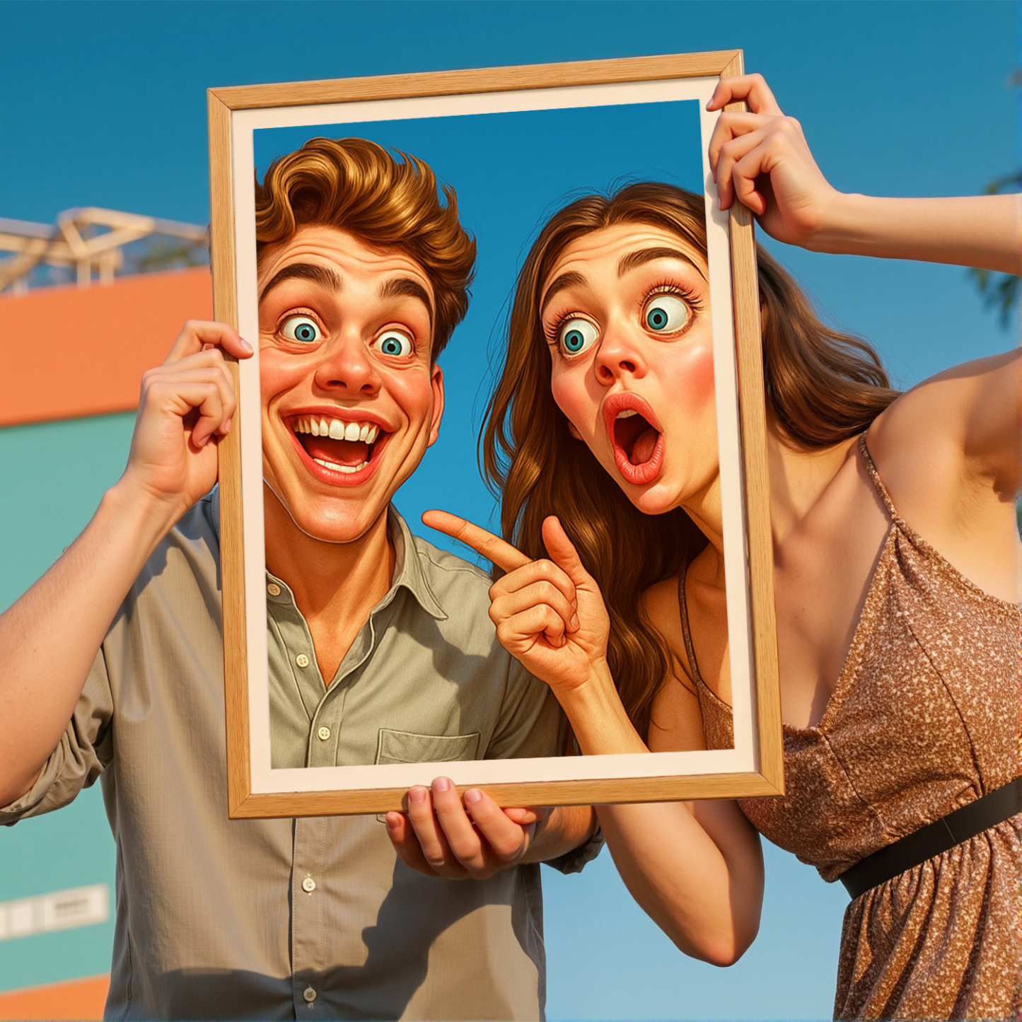 Cadre Photo Personnalisé Humoristique Pour Caricature Transformez Votre Photo En Un Cadeau Artistique Hilarant - MaPhotocaleconFr