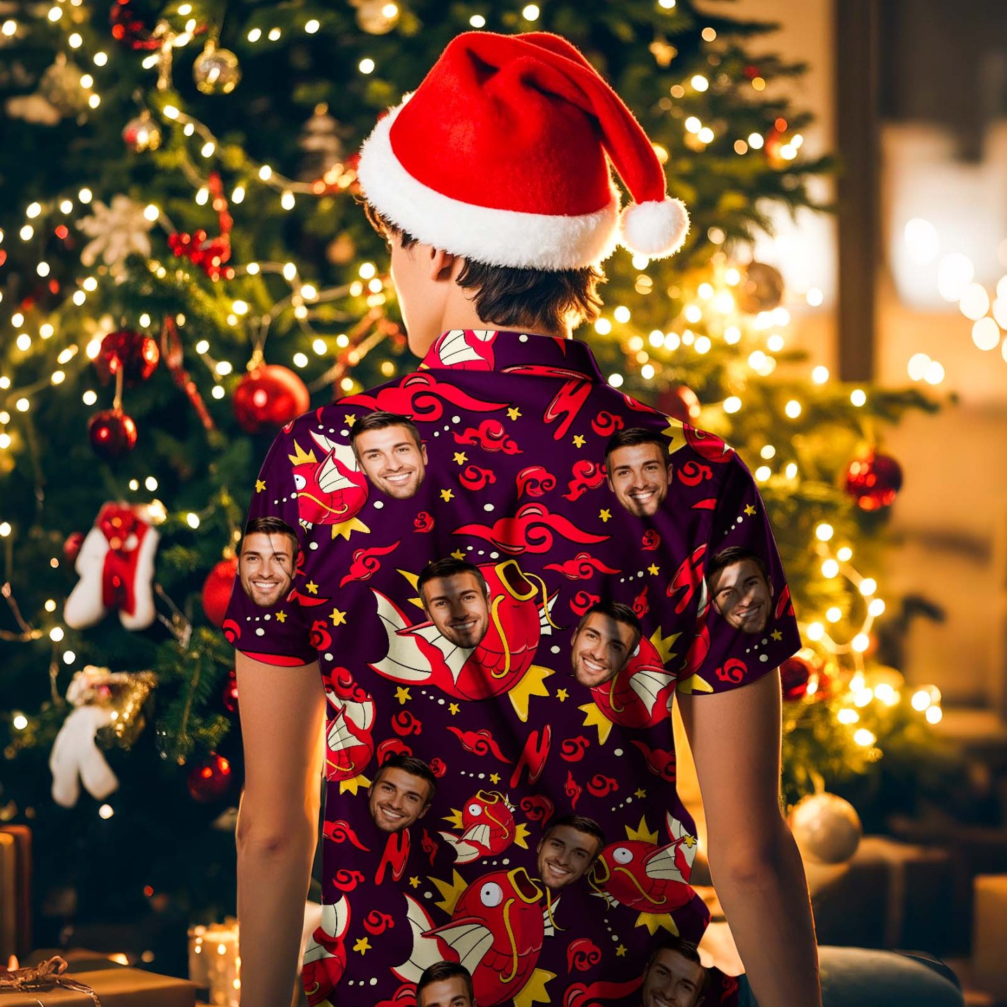 Chemise Hawaïenne Personnalisée Pour Homme, Cadeau Pour Petit Ami - MademineFR