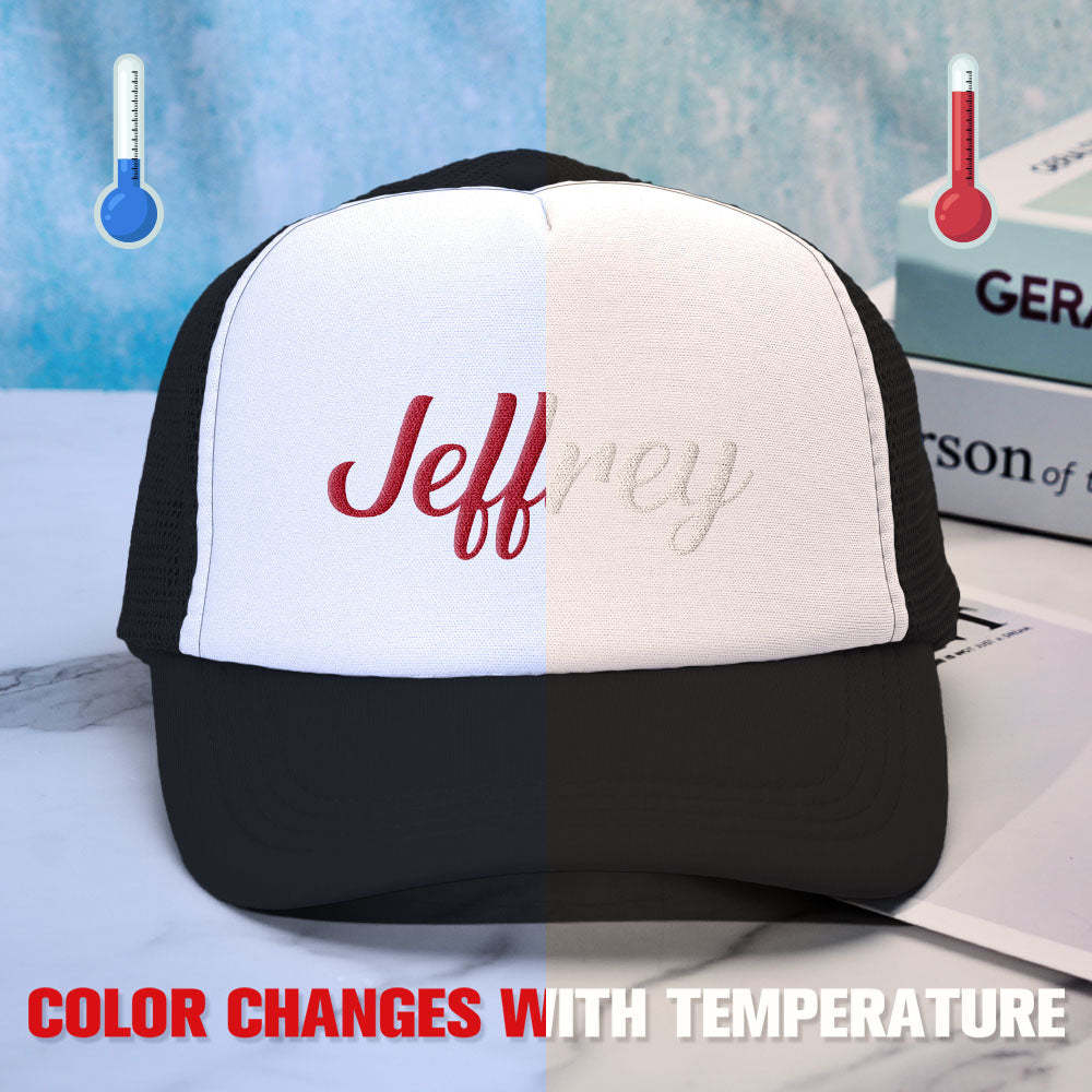 Chapeau De Camionneur Personnalisé À Imprimé Bouffant, Casquettes De Camionneur En Mousse Sensibles À La Température - mademinefr