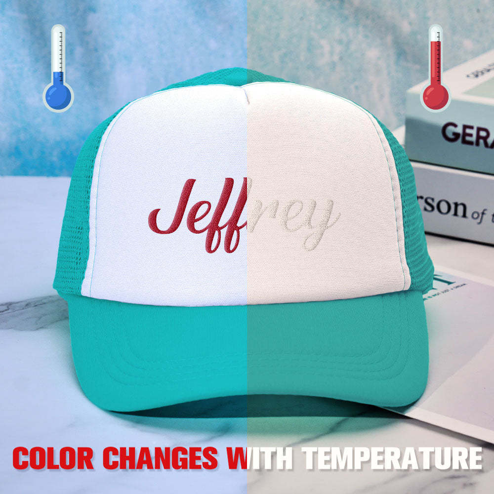 Chapeau De Camionneur Personnalisé À Imprimé Bouffant, Casquettes De Camionneur En Mousse Sensibles À La Température - mademinefr