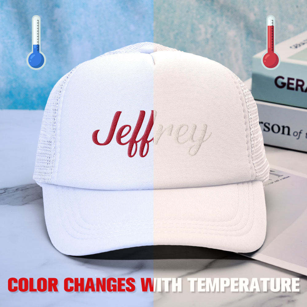 Chapeau De Camionneur Personnalisé À Imprimé Bouffant, Casquettes De Camionneur En Mousse Sensibles À La Température - mademinefr