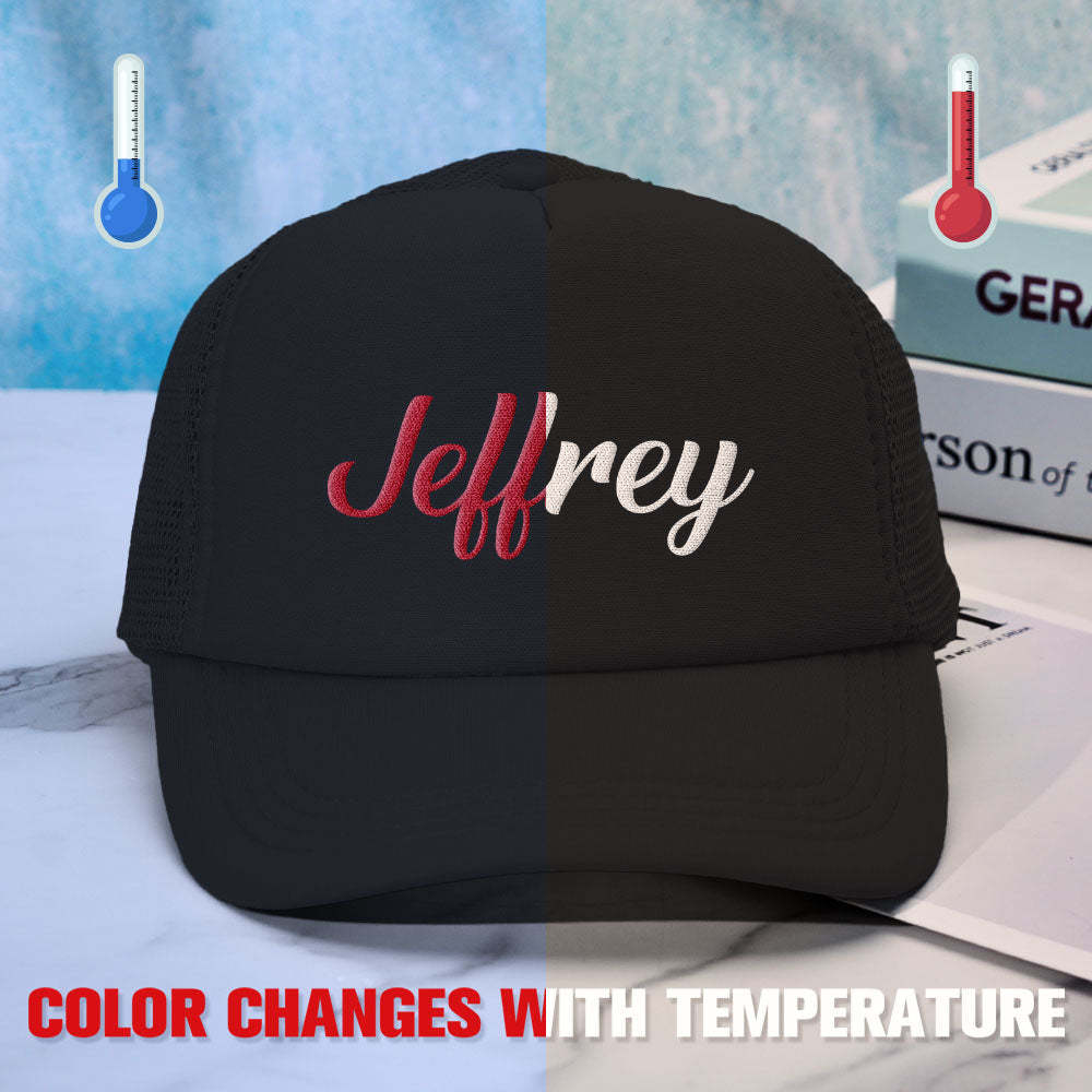 Chapeau De Camionneur Personnalisé À Imprimé Bouffant, Casquettes De Camionneur En Mousse Sensibles À La Température - mademinefr