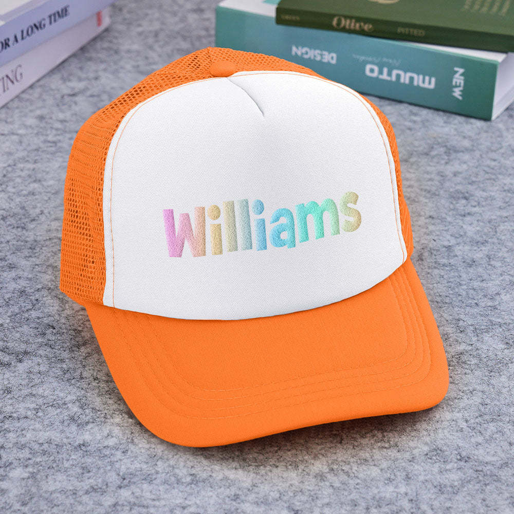 Chapeau De Camionneur Personnalisé Avec Nom Personnalisé, Casquettes De Camionneur En Mousse Pour Adultes - mademinefr