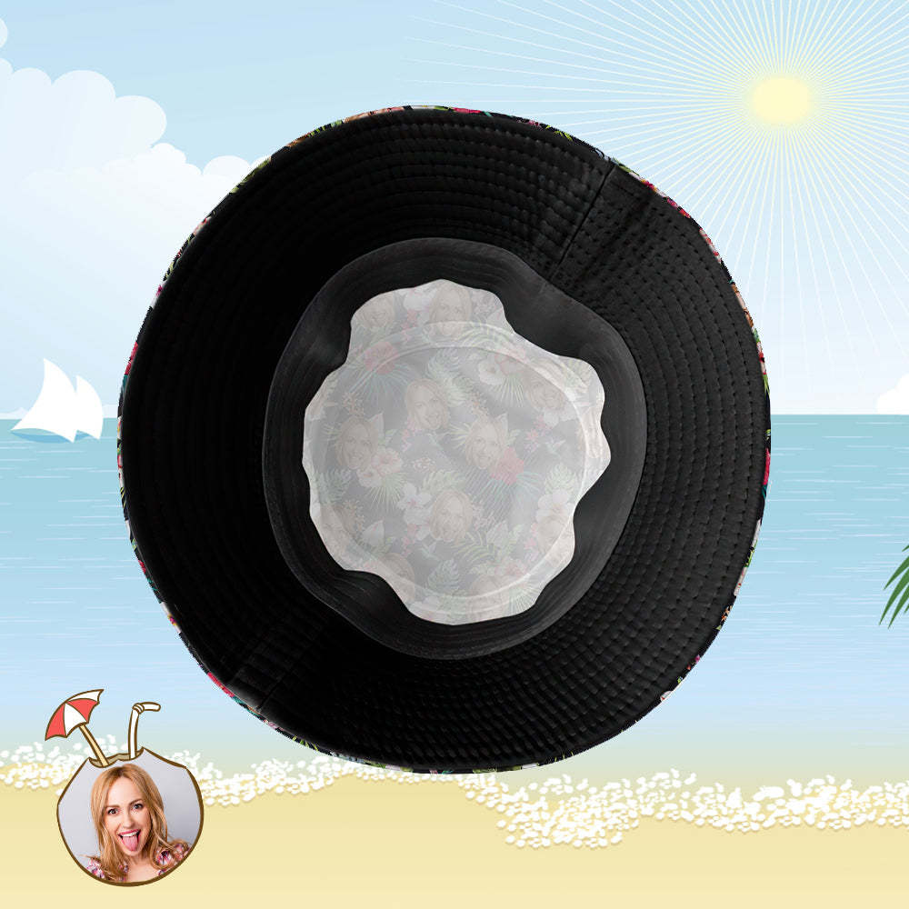 Chapeau Bob Personnalisé, Imprimé Floral Tropical, Chapeau De Pêcheur Hawaïen - Belles Fleurs - MademineFR