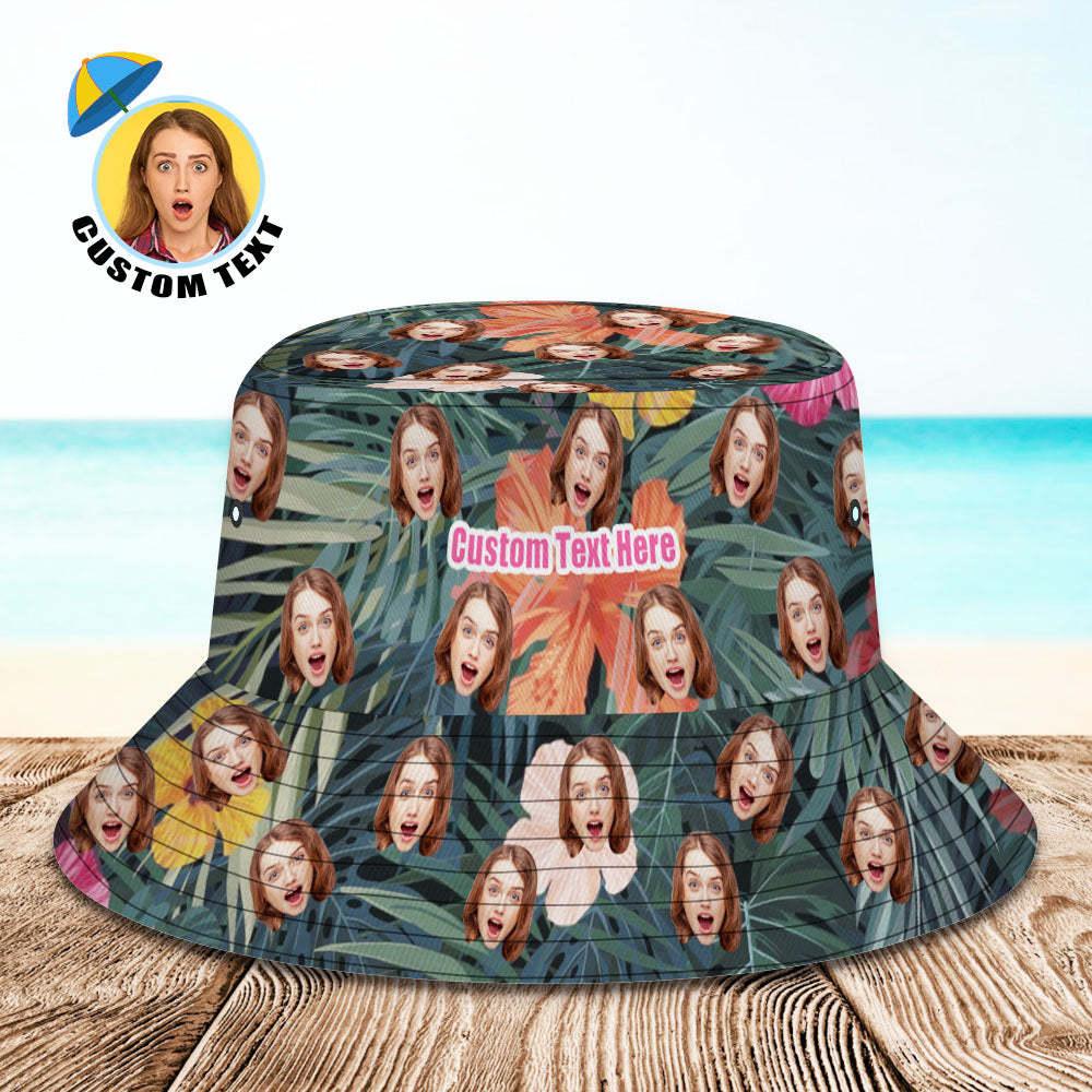 Chapeau Bob Personnalisé Unisexe À Large Bord, Casquette D'été, Randonnée, Plage, Sport, Style Hawaïen, Cadeau Pour Amoureux - MademineFR
